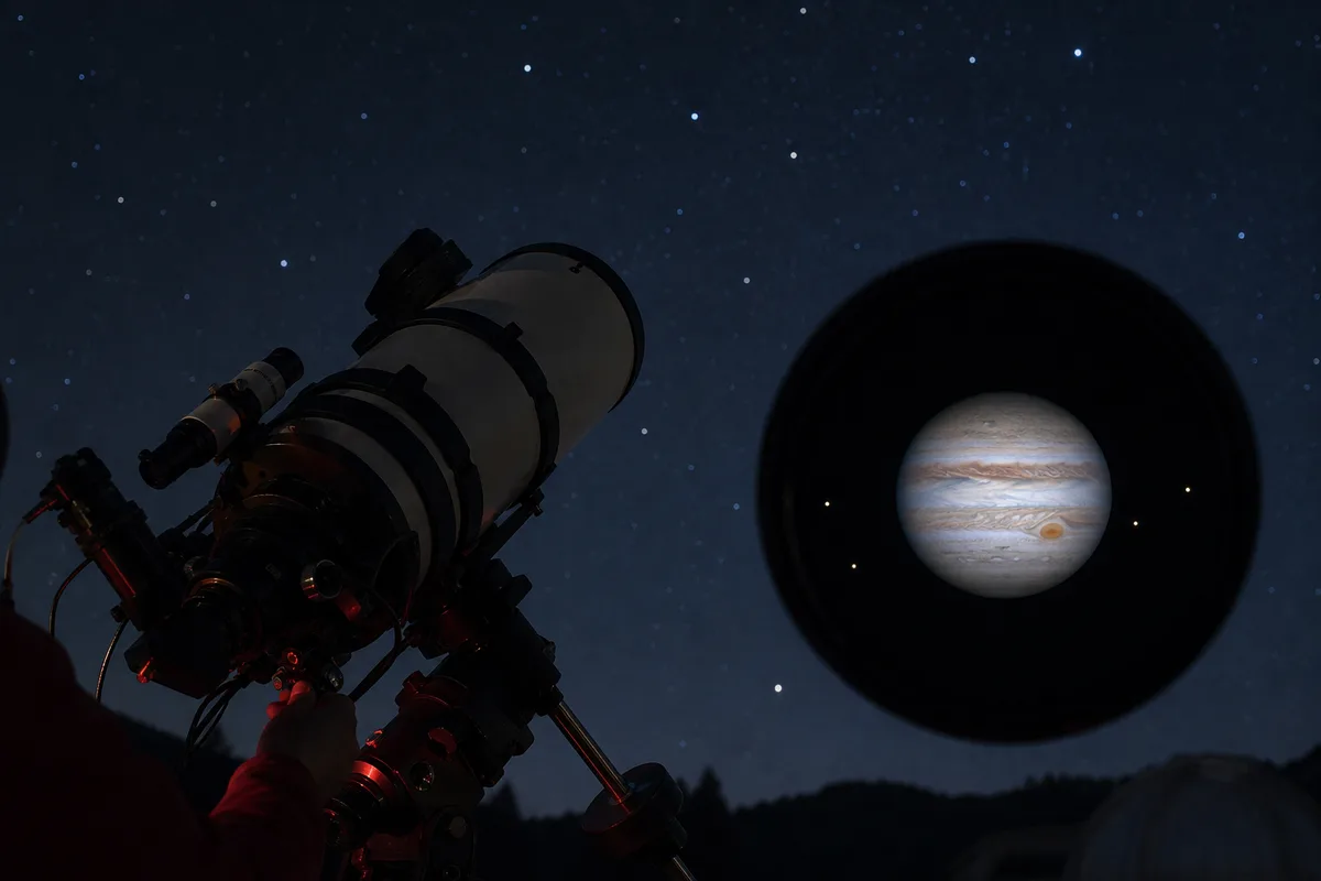 Observer Jupiter au télescope : bandes, taches et satellites